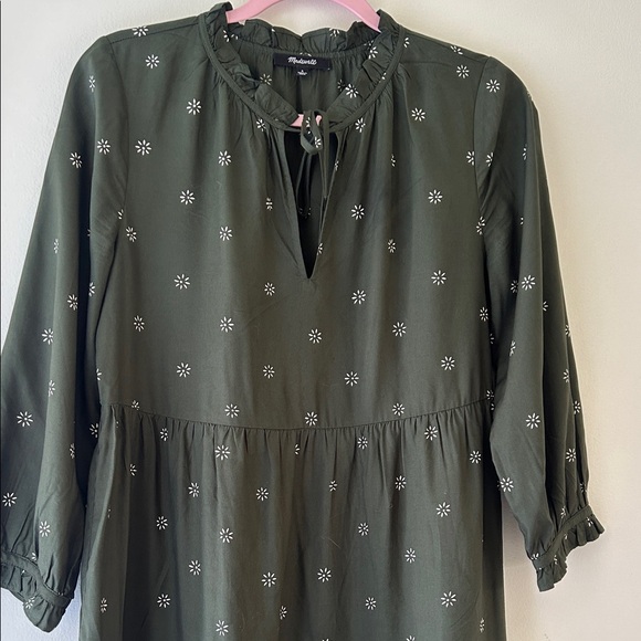 Madewell Olive Printed Tiered Maxi Dress - Picture 7 of 15